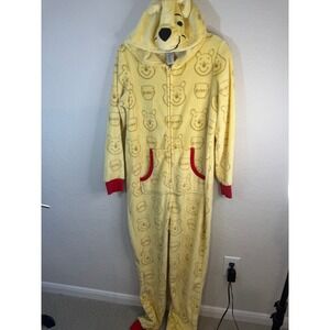 Disney Winnie the Pooh Sleepwear Pajama Onesie Costume Yellow Size - small‎  4/6